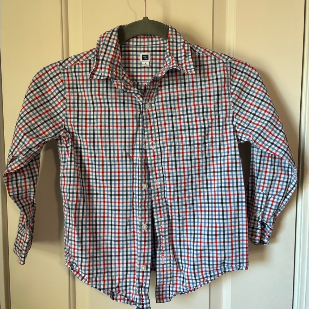 Janie and Jack Kids Plaid Button-Up Shirt